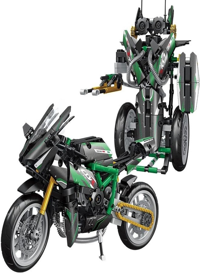 SKYBUCKET Deformation robotuilding toy15-Piece Motorcycle Model kitor Boys Ages 8+, Buildable Transforming Bike Toy - Image 1